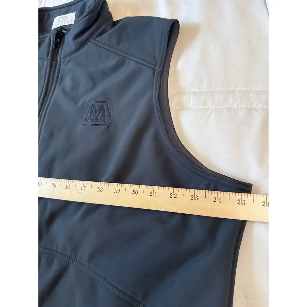 Vantage Men’s Softshell Fleece Lined Vest With Pockets Black Size 2X Golf - Picture 8 of 10
